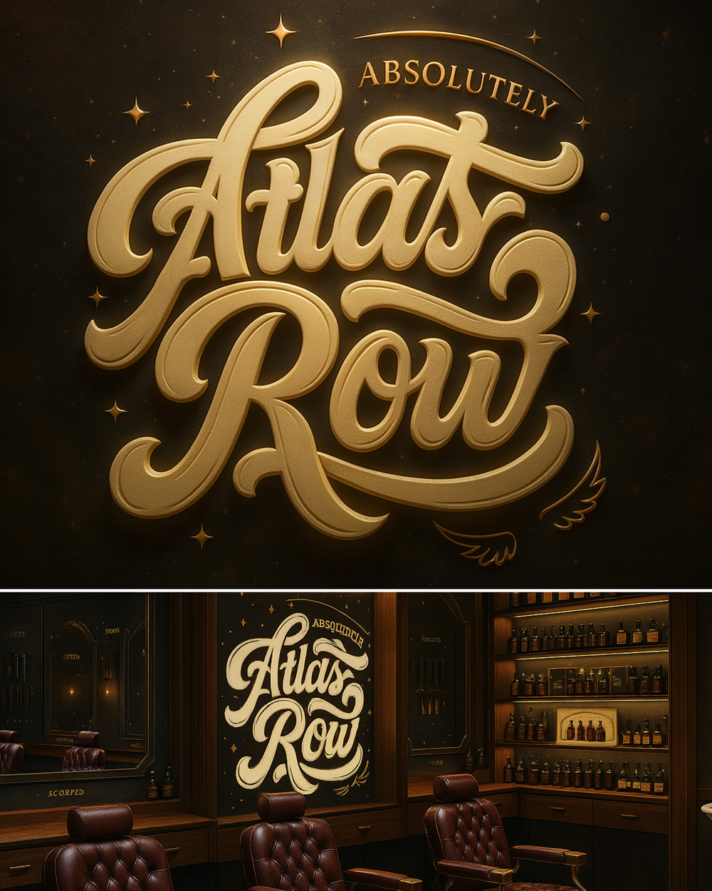 Heritage Barbershop Logo Design by Jenna Larco